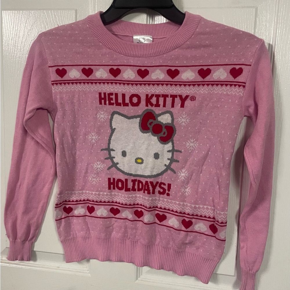 Hello Kitty Pink and Red‎ Holiday Sweater! NWOT!